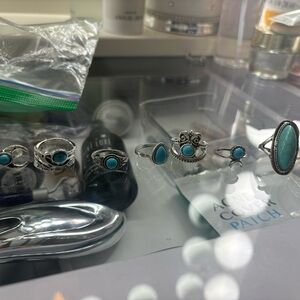 Costume turquoise rings